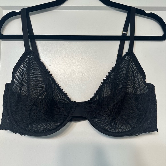 Victoria's Secret Black Underwire Bra with Sheer Fabric - Picture 1 of 4